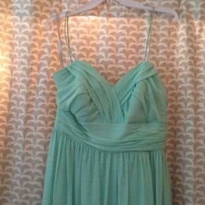 Mint chiffon long dress